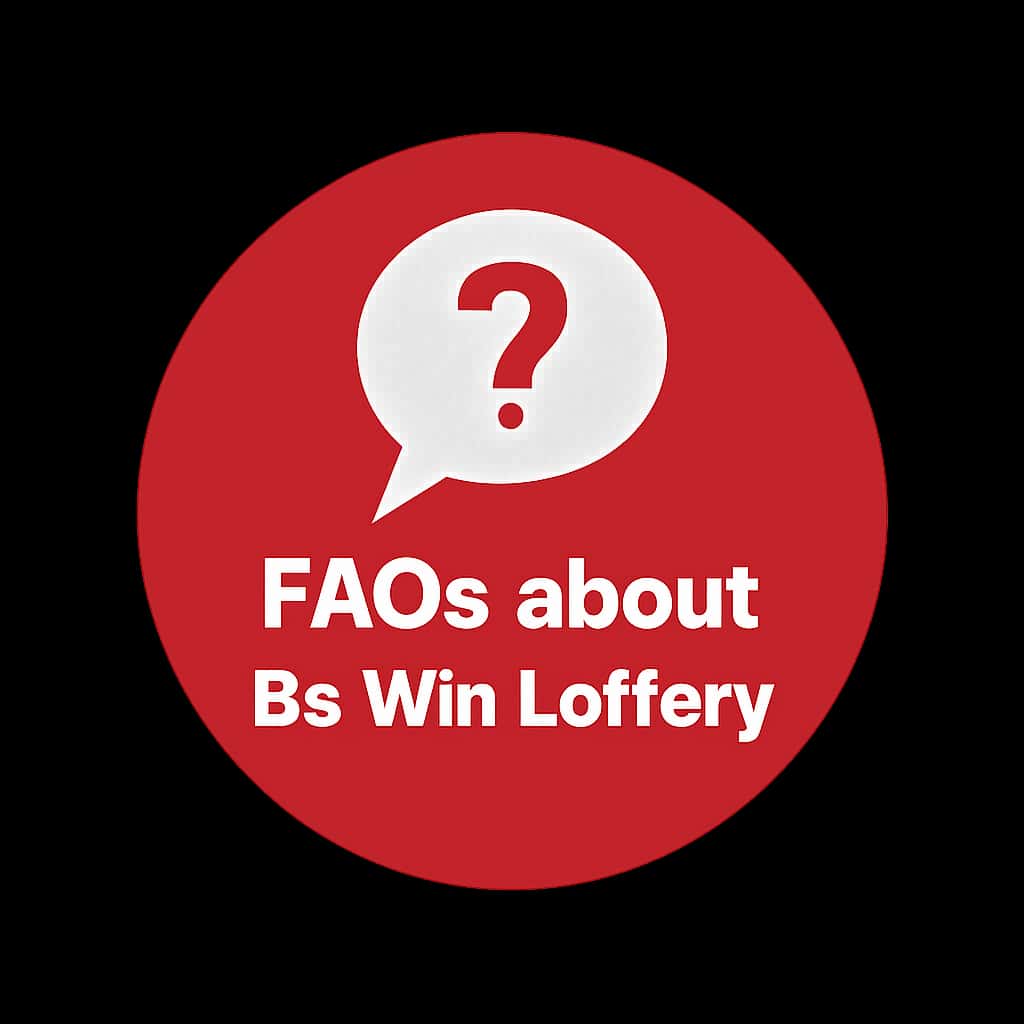 An icon representing FAQs about BS Win Lottery, displaying clear text.