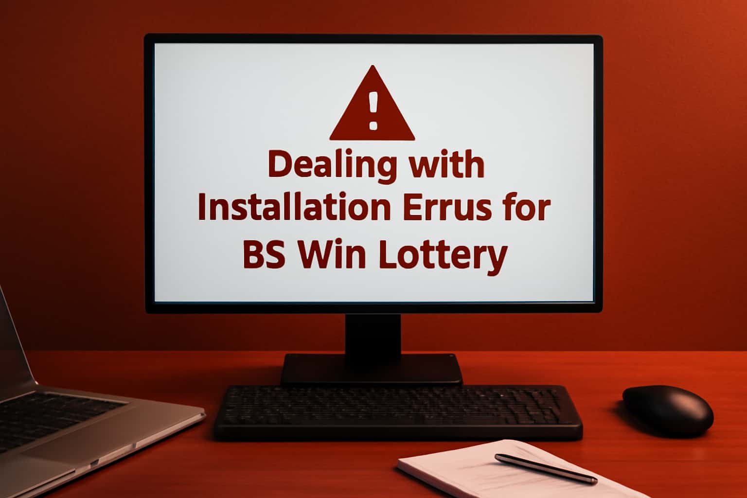 Informational scene about BS Win Lottery installation errors