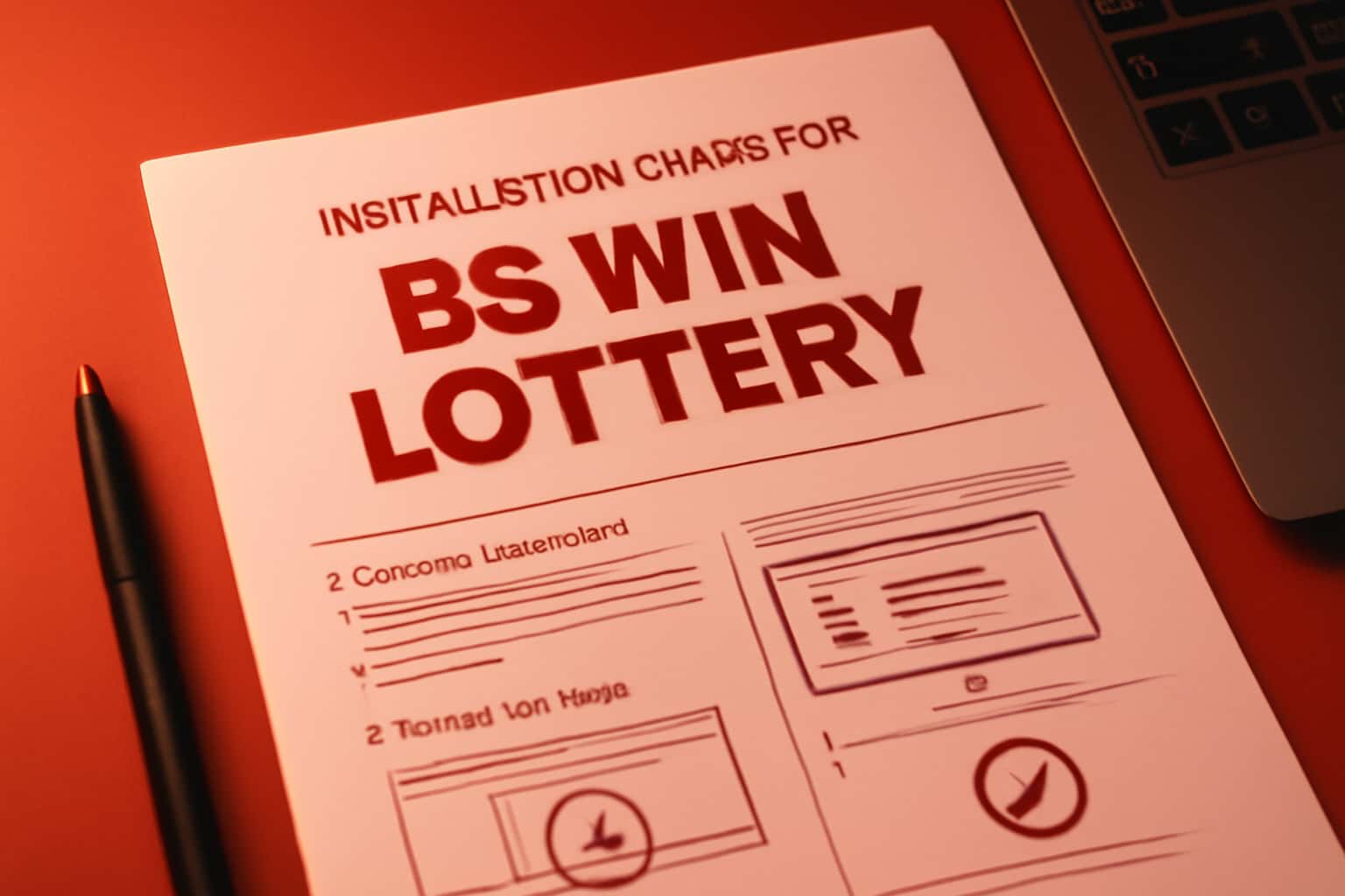 A visual representation of the Installation Guide for BS Win Lottery with clear text.