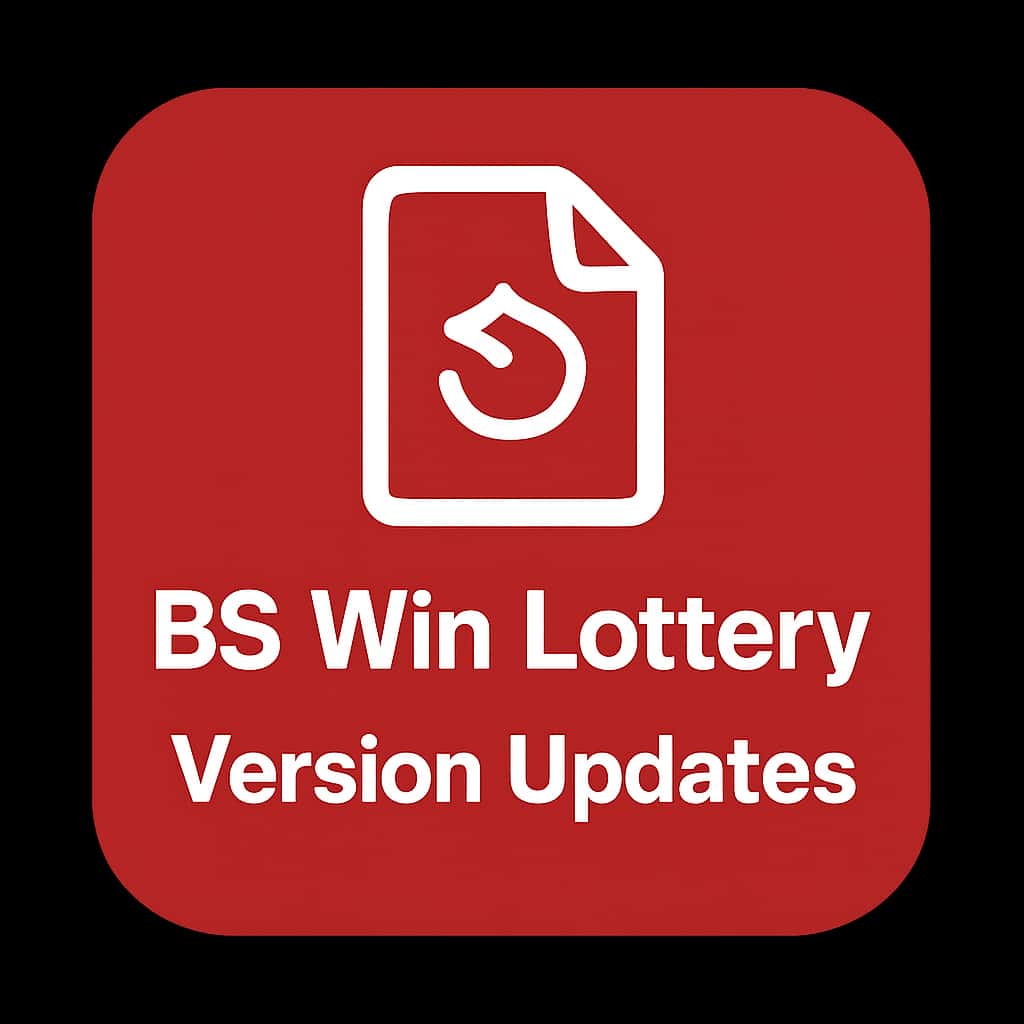 Badge representing BS Win Lottery Version Updates.