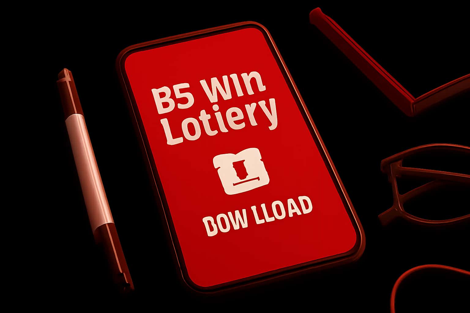 An informational scene illustrating the BS Win Lottery Download process.