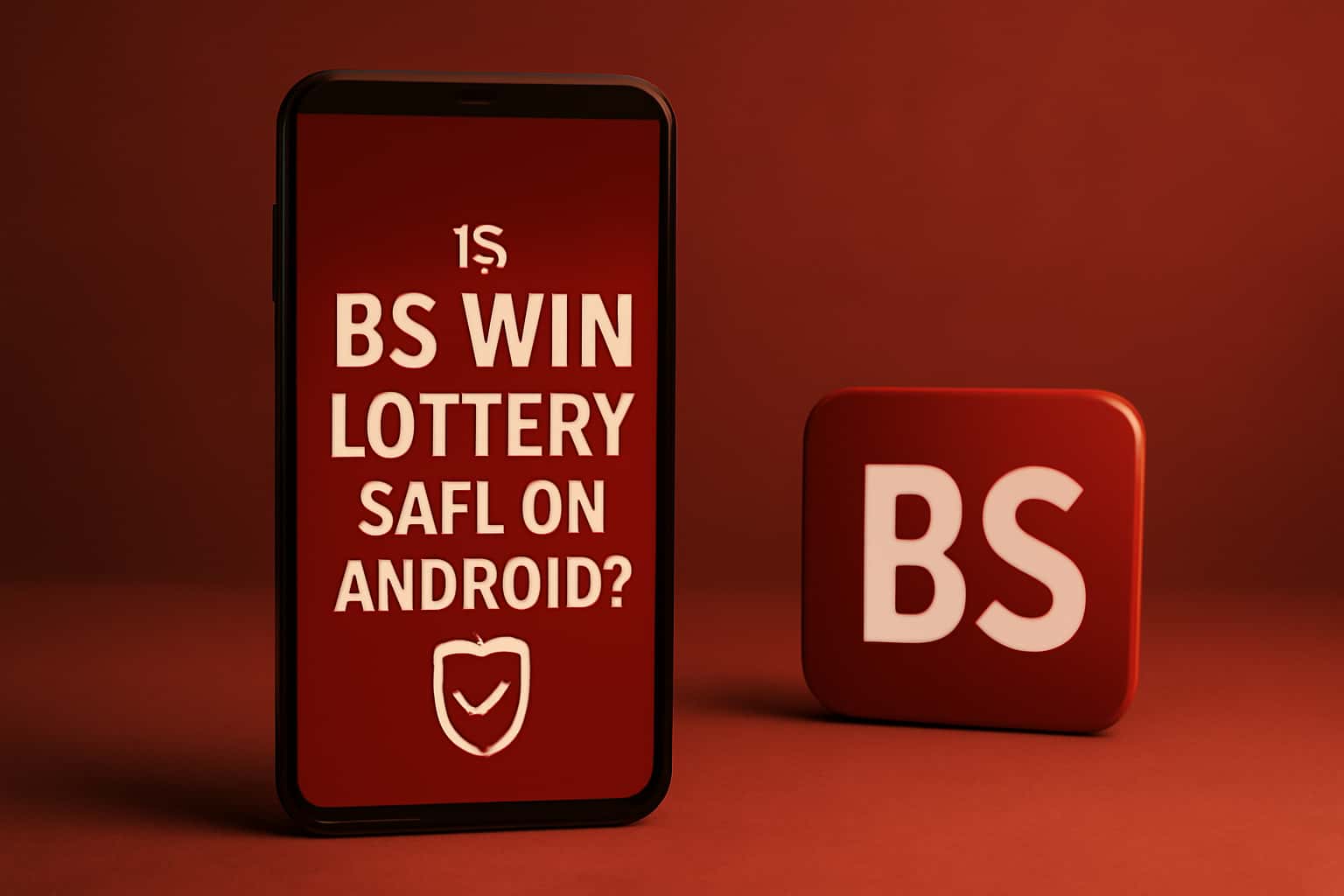 An informative graphic on the safety of BS Win Lottery on Android devices.