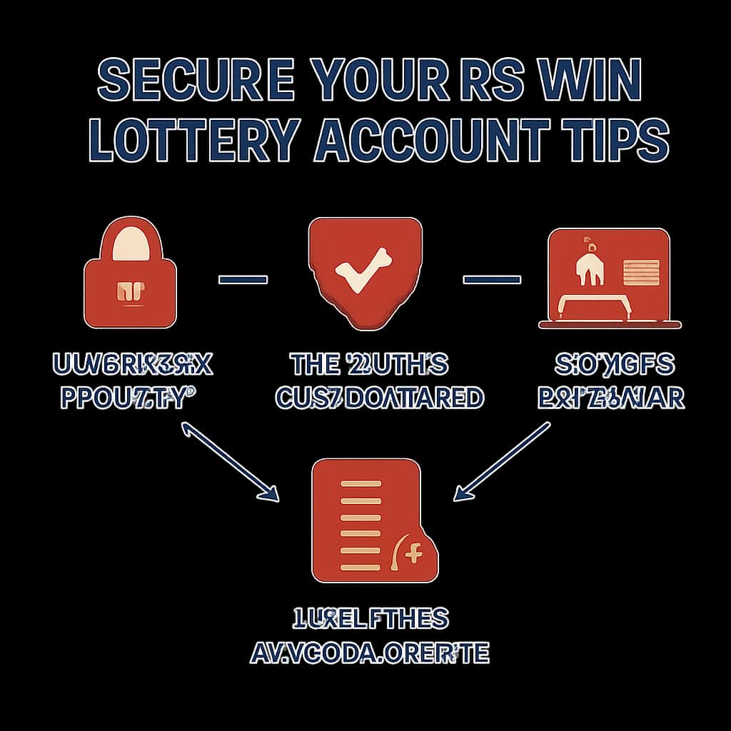 An educational diagram outlining essential security practices for BS Win Lottery accounts.